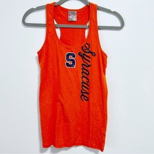 Syracuse University Orange Tank Top Women’s XS SU College Team White Blue Shirt